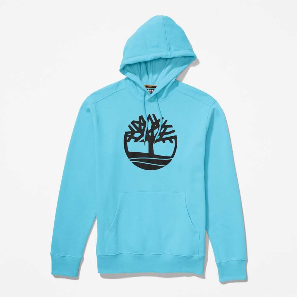 Bluzy Z Kapturem Damskie Timberland Pro Tree Logo Niebieskie | Polska-8593460