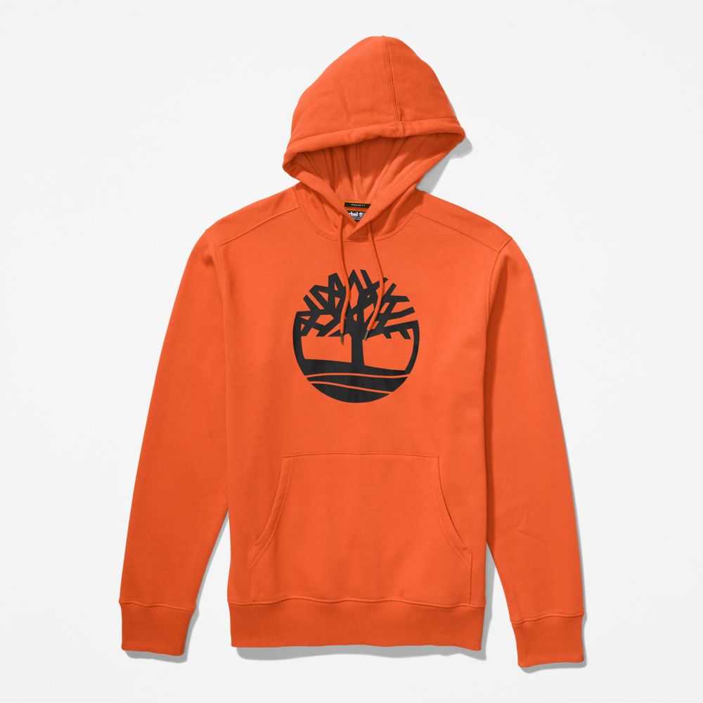 Bluzy Z Kapturem Męskie Timberland Pro Tree Logo Pomarańczowe | Polska-2934170