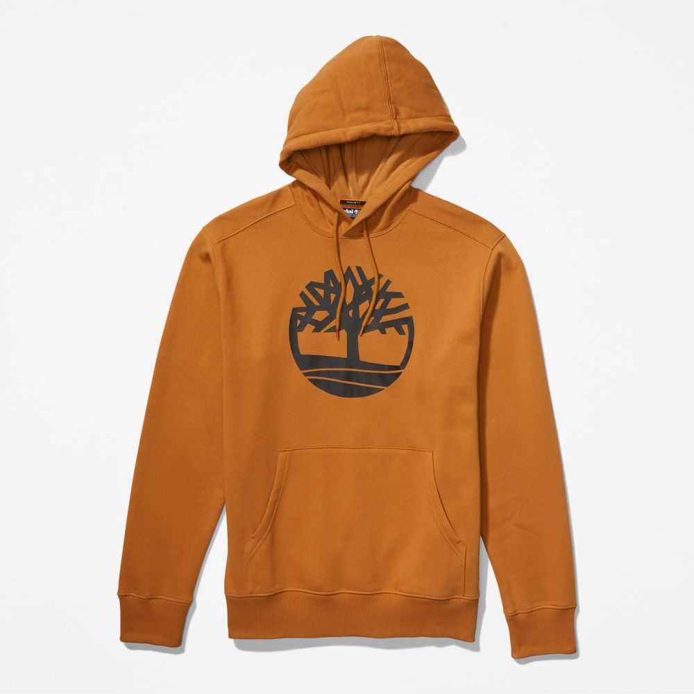 Bluzy Z Kapturem Męskie Timberland Pro Tree Logo Brązowe Czarne | Polska-4067821