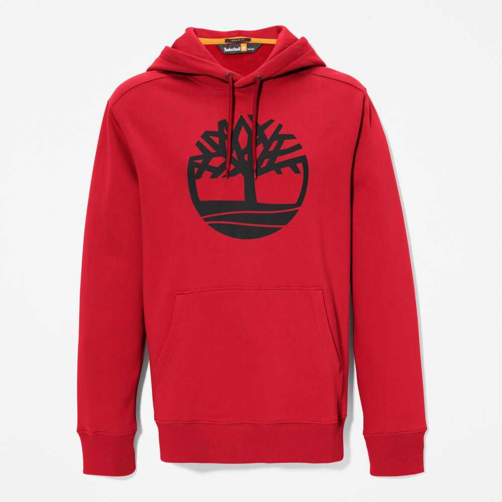 Bluzy Z Kapturem Męskie Timberland Pro Tree Logo Jasny Czerwone Czarne | Polska-6078231