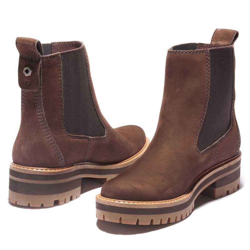 Buty Chelsea Damskie Timberland Pro Courmayeur Valley Ciemny Brązowe | Polska-7945281