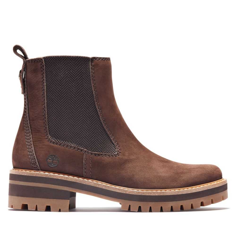 Buty Chelsea Damskie Timberland Pro Courmayeur Valley Ciemny Brązowe | Polska-7945281