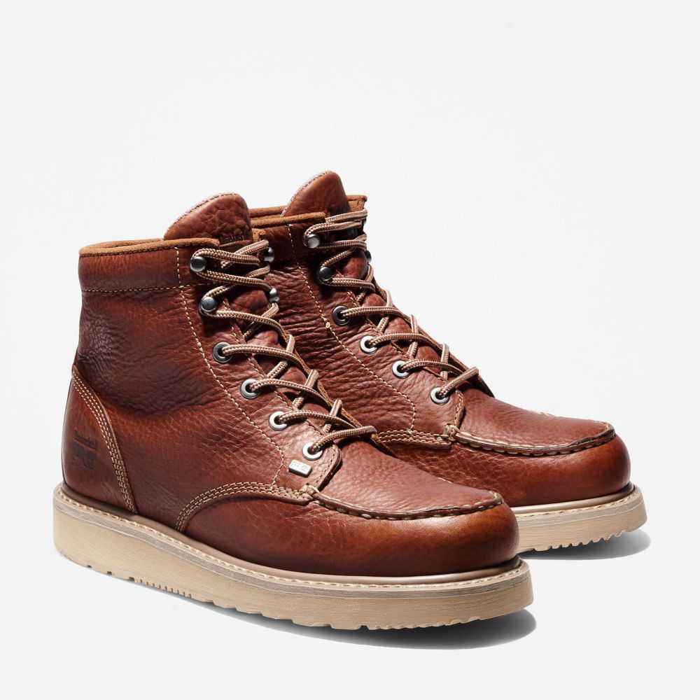 Buty Ochronne Męskie Timberland Pro Barstow Brązowe | Polska-6712598