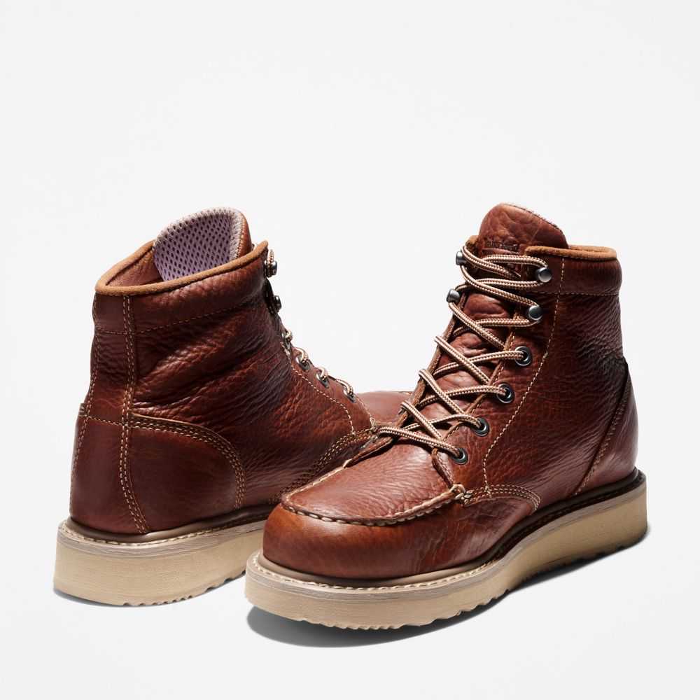 Buty Ochronne Męskie Timberland Pro Barstow Brązowe | Polska-6712598