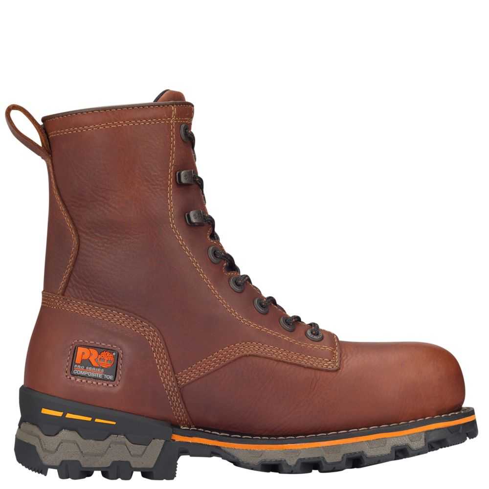 Buty Ochronne Męskie Timberland Pro Boondock 8 Brązowe | Polska-5427163