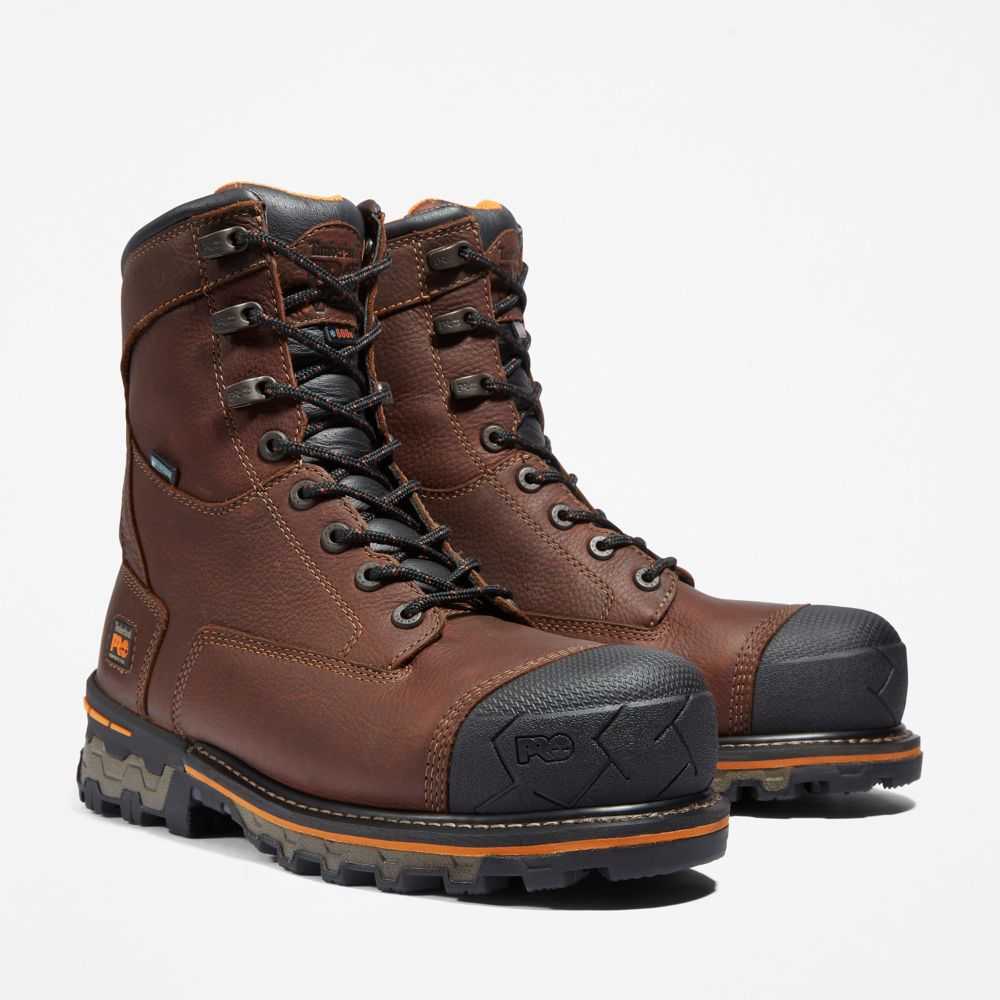 Buty Ochronne Męskie Timberland Pro Boondock 8 Brązowe | Polska-7324106