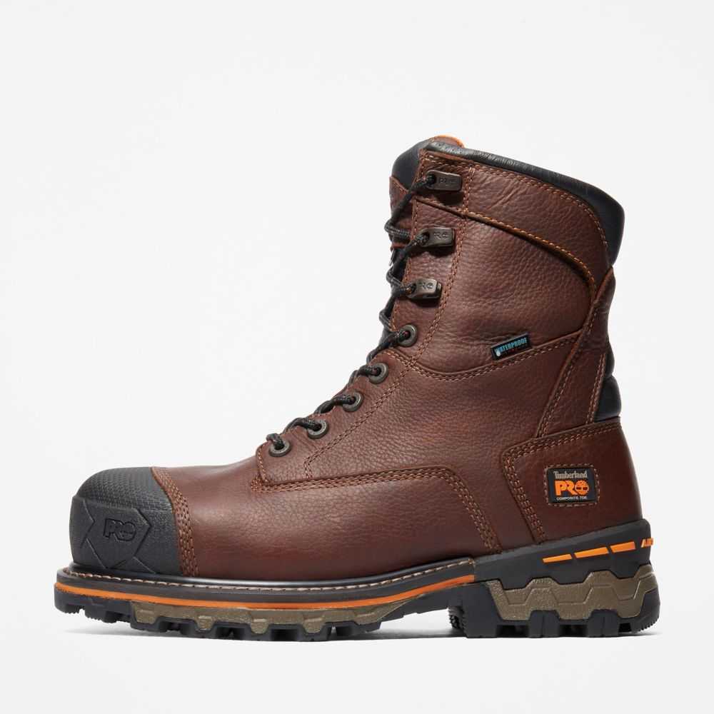 Buty Ochronne Męskie Timberland Pro Boondock 8 Brązowe | Polska-7324106