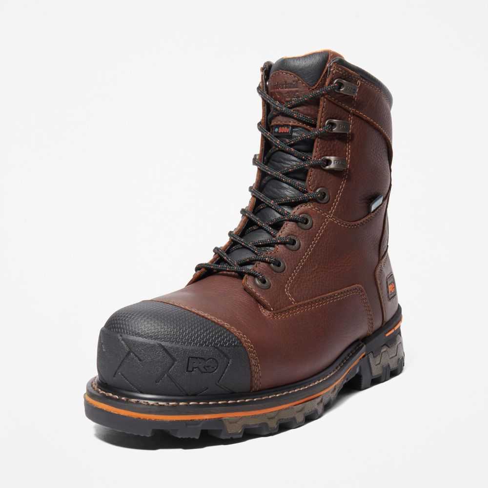 Buty Ochronne Męskie Timberland Pro Boondock 8 Brązowe | Polska-7324106