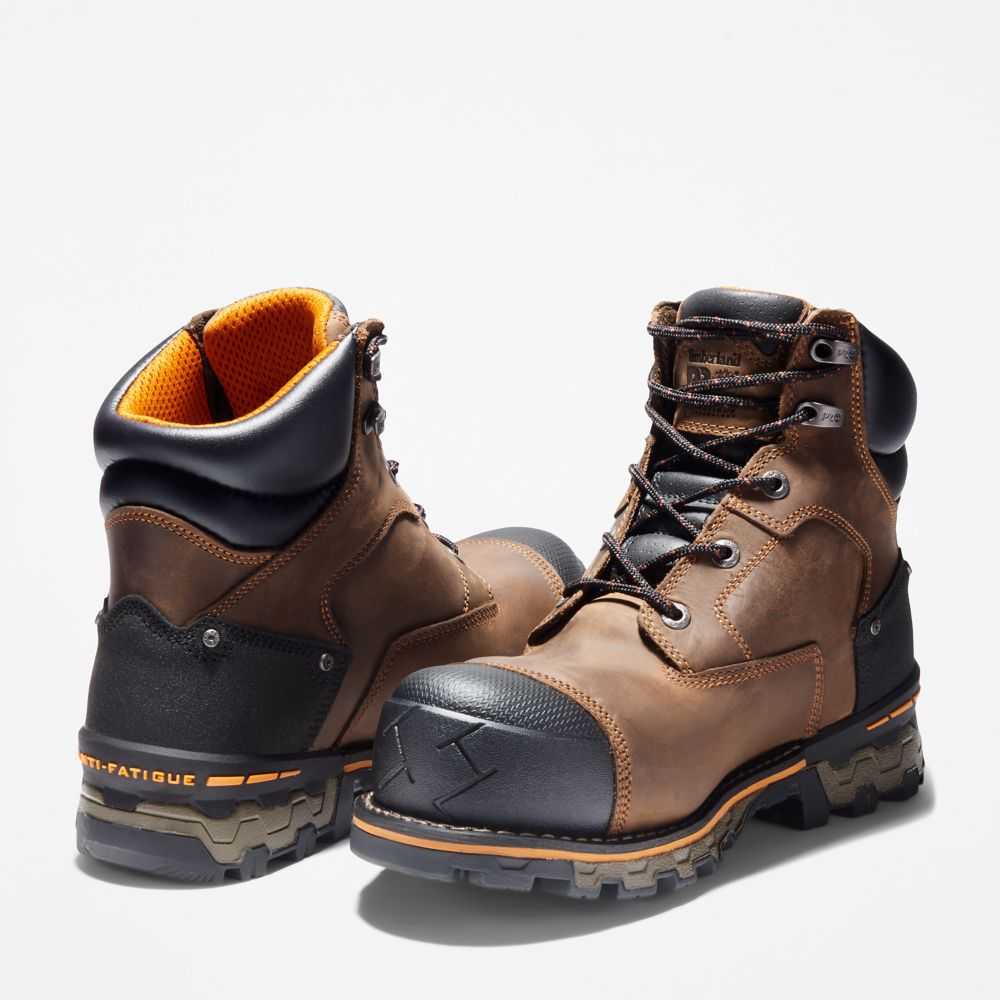 Buty Ochronne Męskie Timberland Pro Boondock 6 Brązowe | Polska-9584021