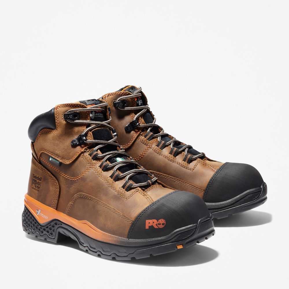 Buty Ochronne Męskie Timberland Pro Bosshog 6 Brązowe | Polska-9643758