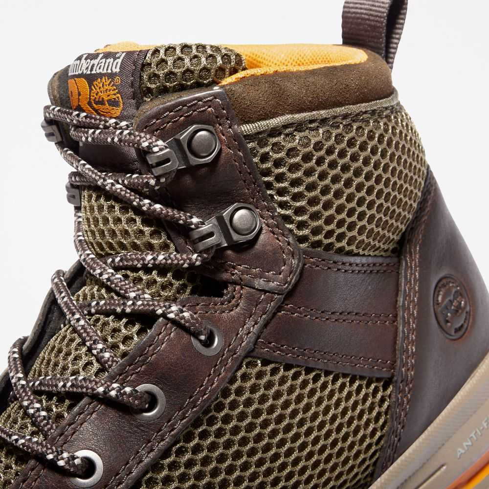 Buty Ochronne Męskie Timberland Pro Drivetrain Ciemny Brązowe | Polska-9758240