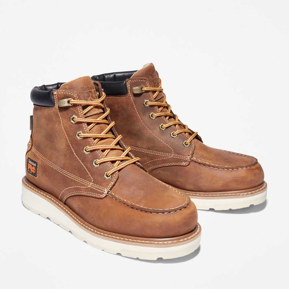 Buty Ochronne Męskie Timberland Pro Gridworks 6 Złote Brązowe | Polska-1936785