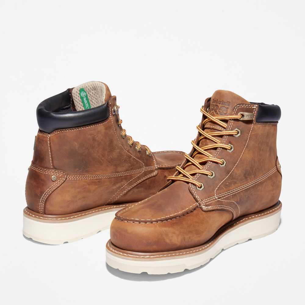 Buty Ochronne Męskie Timberland Pro Gridworks 6 Złote Brązowe | Polska-1936785