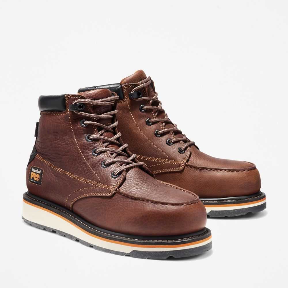 Buty Ochronne Męskie Timberland Pro Gridworks 6 Brązowe | Polska-3874051