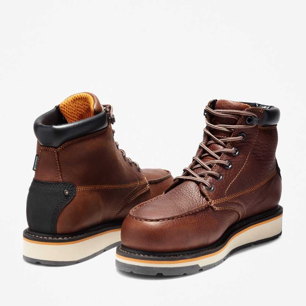 Buty Ochronne Męskie Timberland Pro Gridworks 6 Brązowe | Polska-3874051