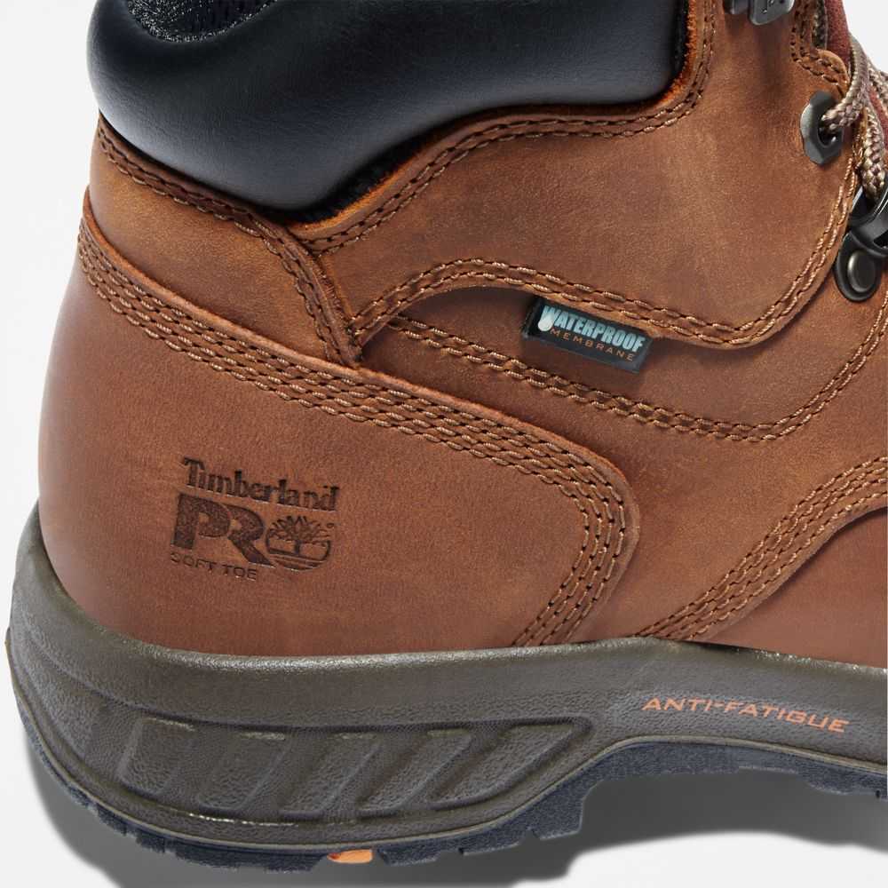 Buty Ochronne Męskie Timberland Pro Helix Hd 6 Czerwone Brązowe | Polska-3104762