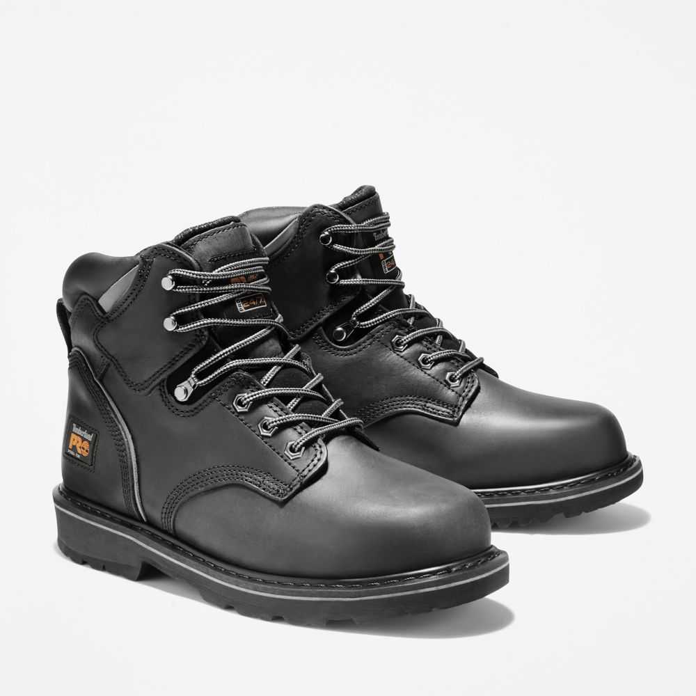 Buty Ochronne Męskie Timberland Pro Pit Boss 6 Czarne | Polska-1486532