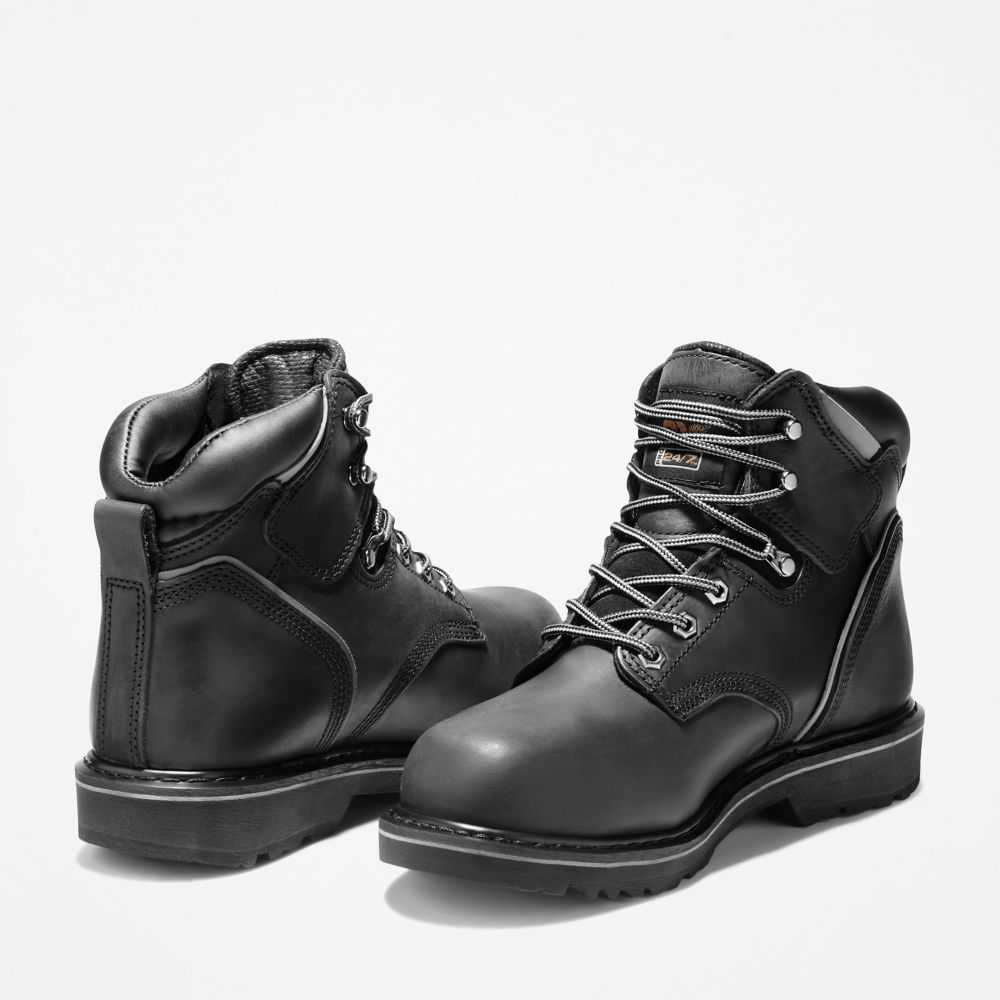 Buty Ochronne Męskie Timberland Pro Pit Boss 6 Czarne | Polska-1486532