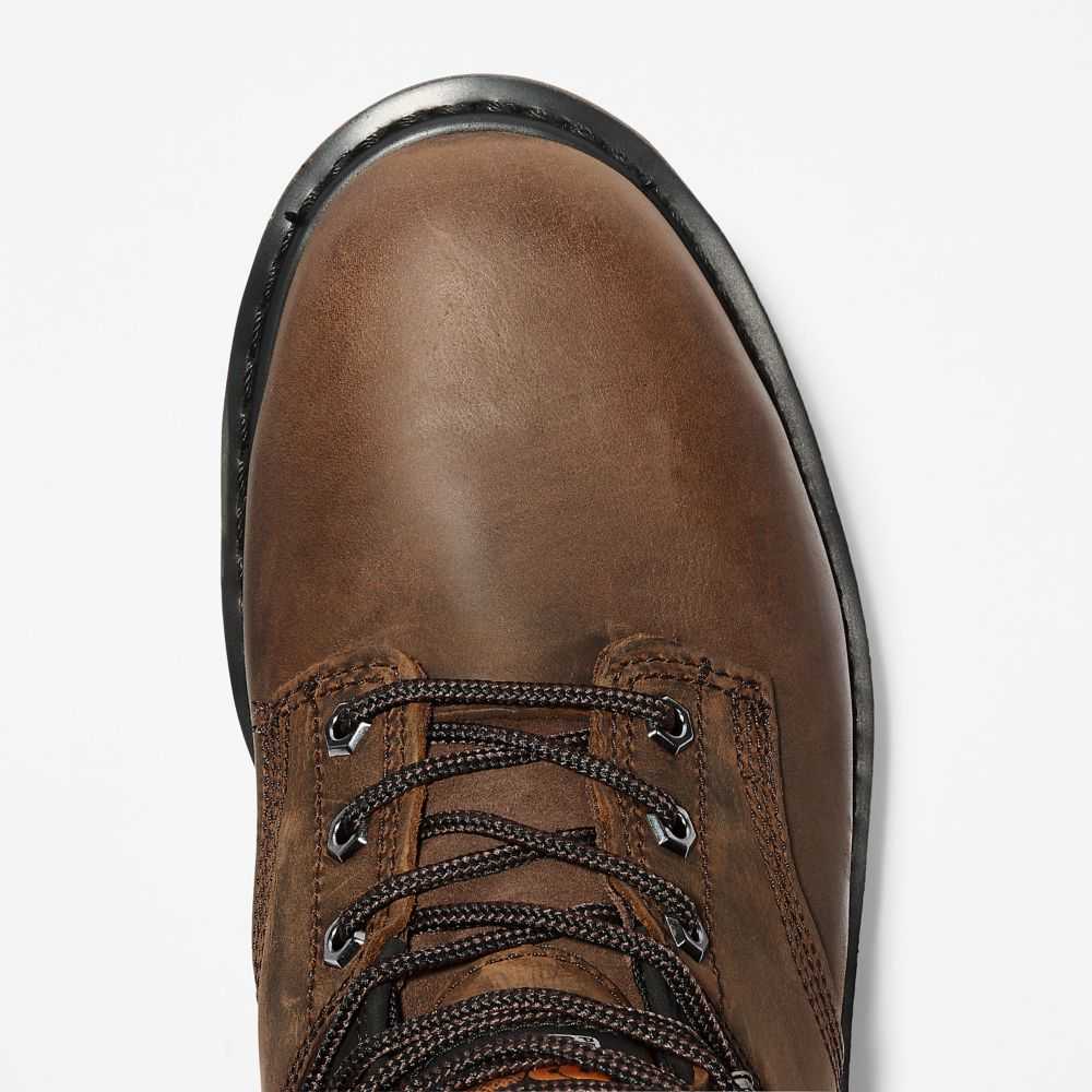 Buty Ochronne Męskie Timberland Pro Pit Boss 6 Brązowe | Polska-6581497