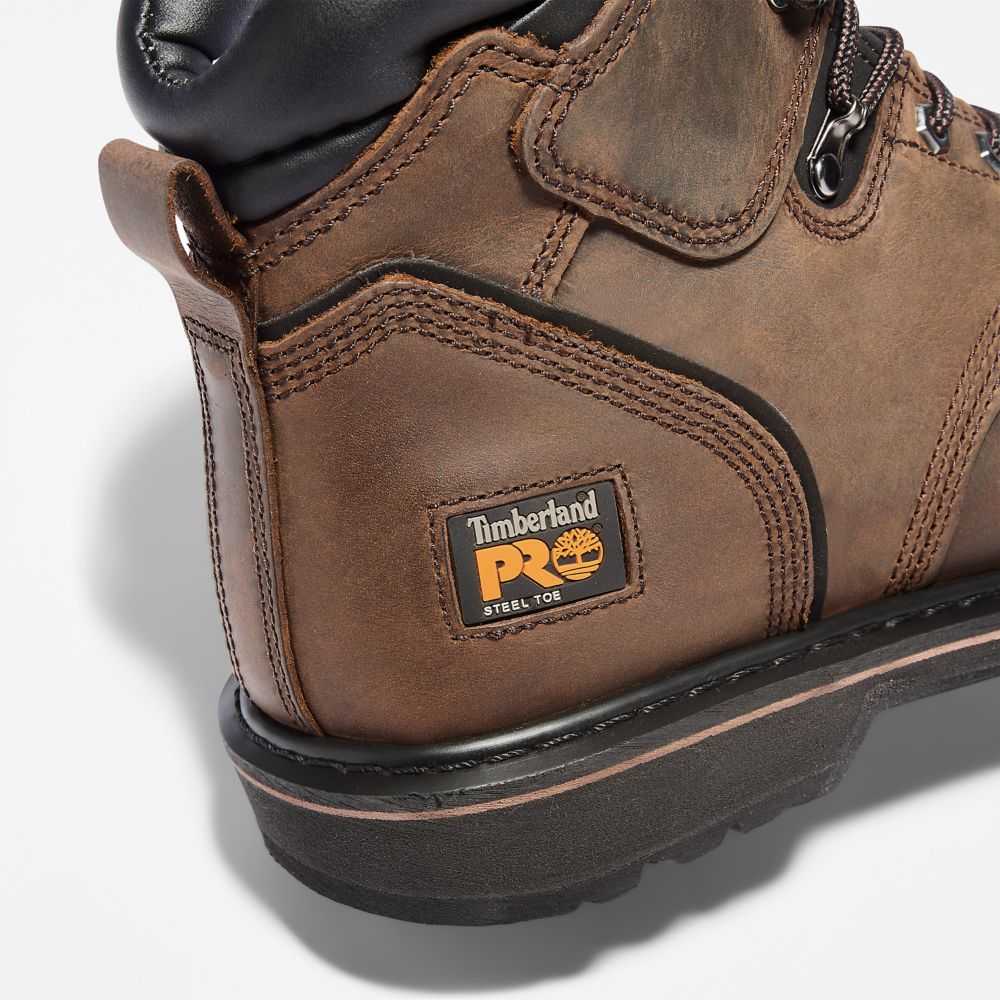 Buty Ochronne Męskie Timberland Pro Pit Boss 6 Brązowe | Polska-6581497