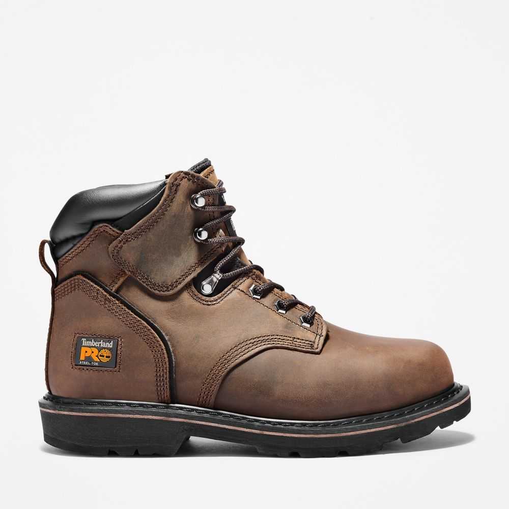 Buty Ochronne Męskie Timberland Pro Pit Boss 6 Brązowe | Polska-6581497