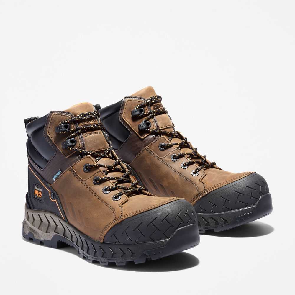 Buty Ochronne Męskie Timberland Pro Robocze Summit Brązowe | Polska-7208693