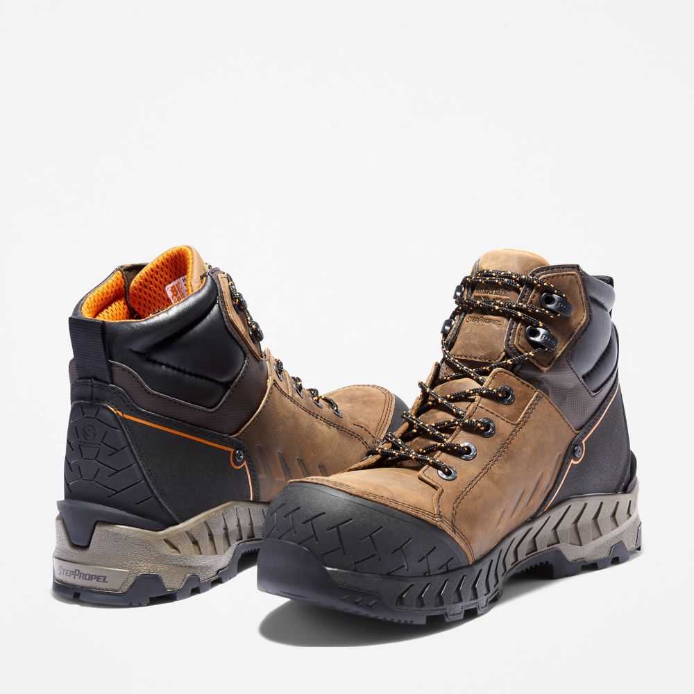 Buty Ochronne Męskie Timberland Pro Robocze Summit Brązowe | Polska-7208693