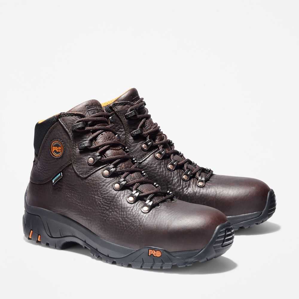 Buty Ochronne Męskie Timberland Pro Titan Ciemny Brązowe | Polska-8203679