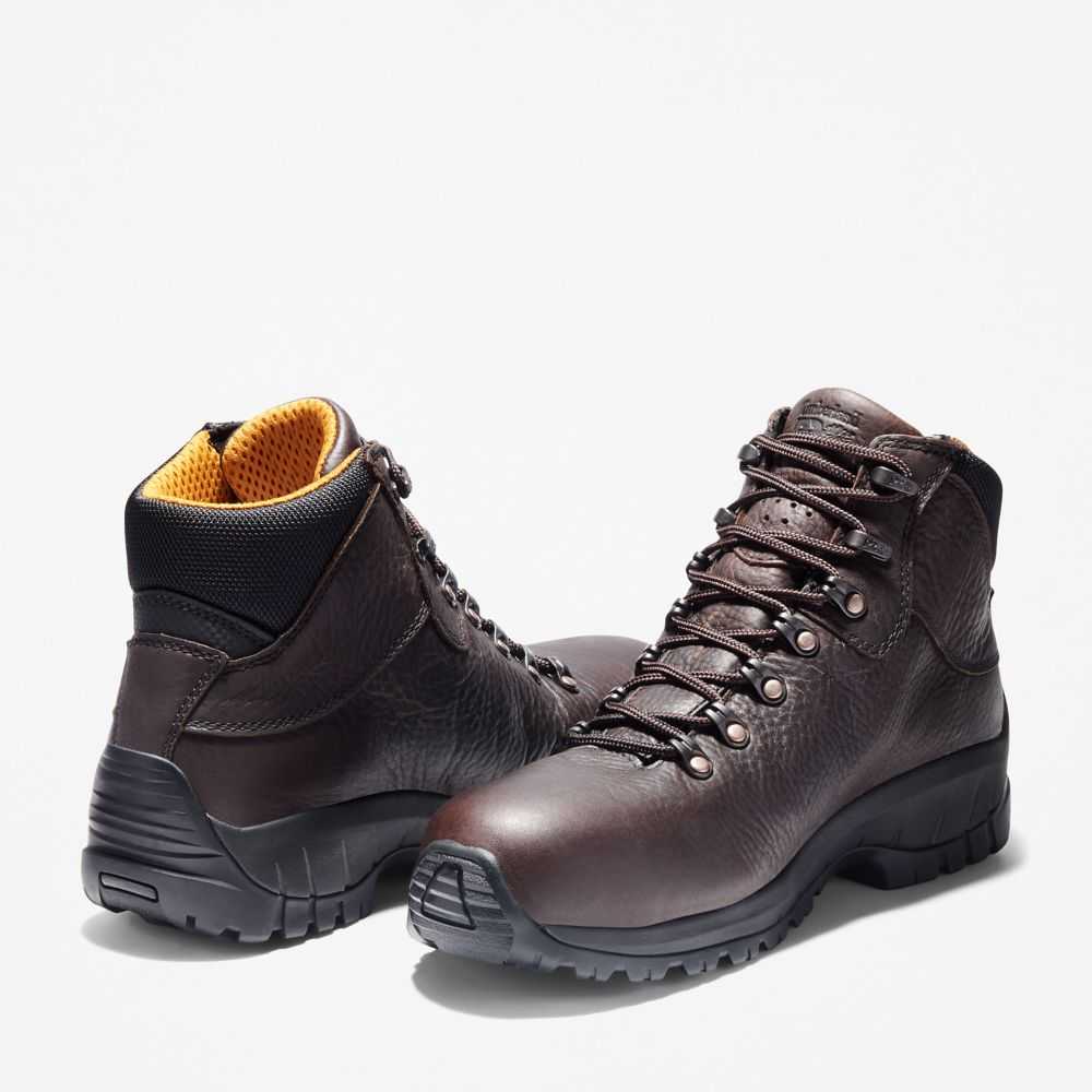 Buty Ochronne Męskie Timberland Pro Titan Ciemny Brązowe | Polska-8203679