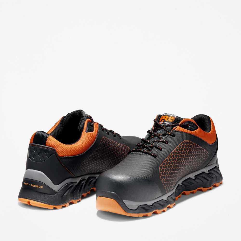 Buty Robocze Męskie Timberland Pro Ridgework Czarne Pomarańczowe | Polska-3259740