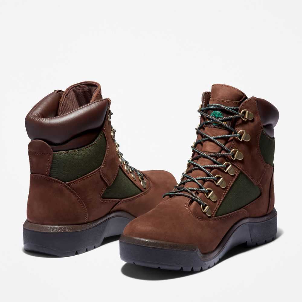 Buty Taktyczne Męskie Timberland Pro 6 Inch Ciemny Brązowe Zielone | Polska-7283916