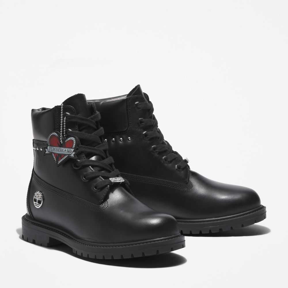 Buty Wodoodporne Damskie Timberland Pro Heritage 6 Inch Czarne | Polska-0791285