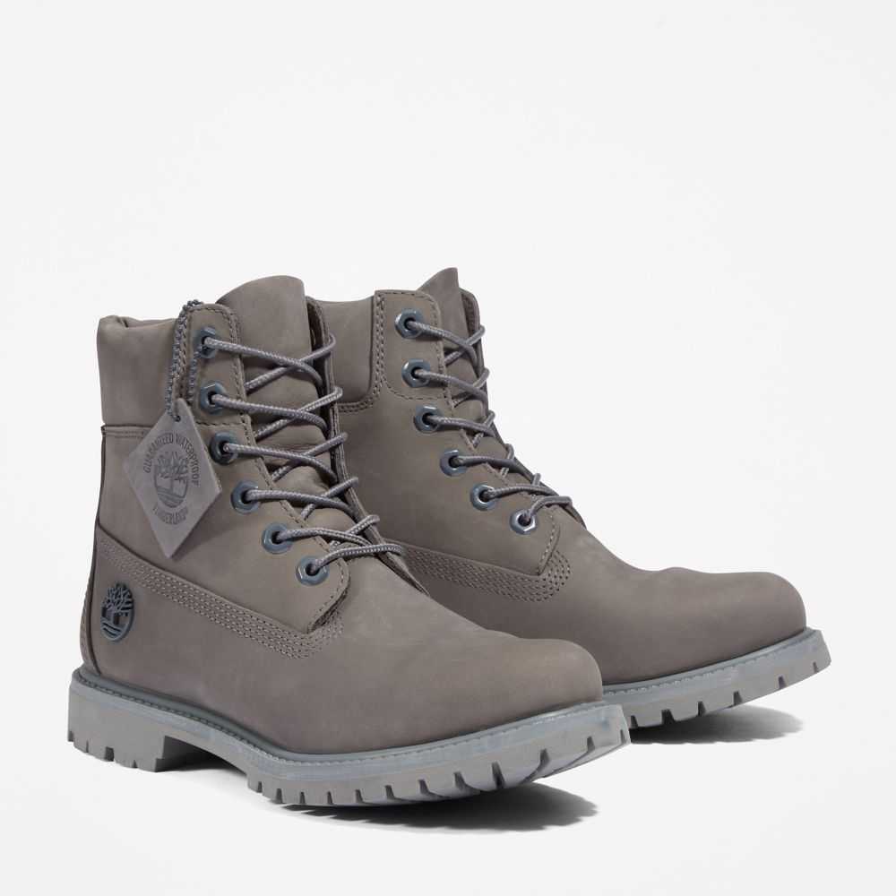 Buty Wodoodporne Damskie Timberland Pro Premium 6 Inch Szare | Polska-8162395