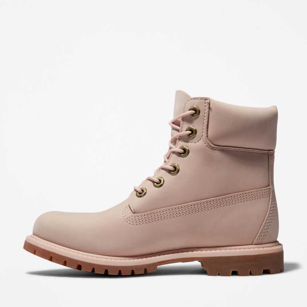 Buty Wodoodporne Damskie Timberland Pro Premium 6 Inch Głęboka Różowe | Polska-8371465