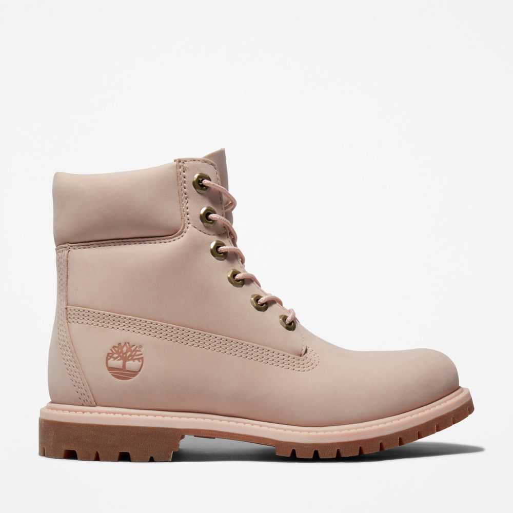 Buty Wodoodporne Damskie Timberland Pro Premium 6 Inch Głęboka Różowe | Polska-8371465