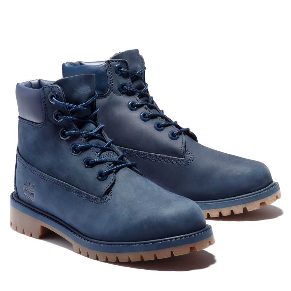 Buty Wodoodporne Dziecięce Timberland Pro 6 Inch Premium Niebieskie | Polska-1826405