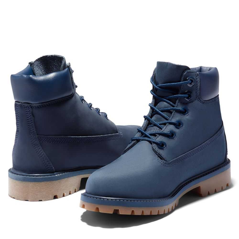 Buty Wodoodporne Dziecięce Timberland Pro 6 Inch Premium Niebieskie | Polska-1826405