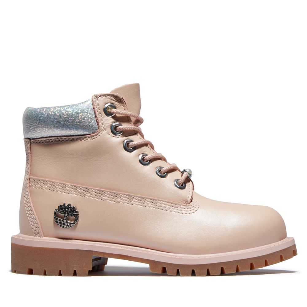 Buty Wodoodporne Dziecięce Timberland Pro Premium 6 Inch Głęboka Różowe | Polska-2196075