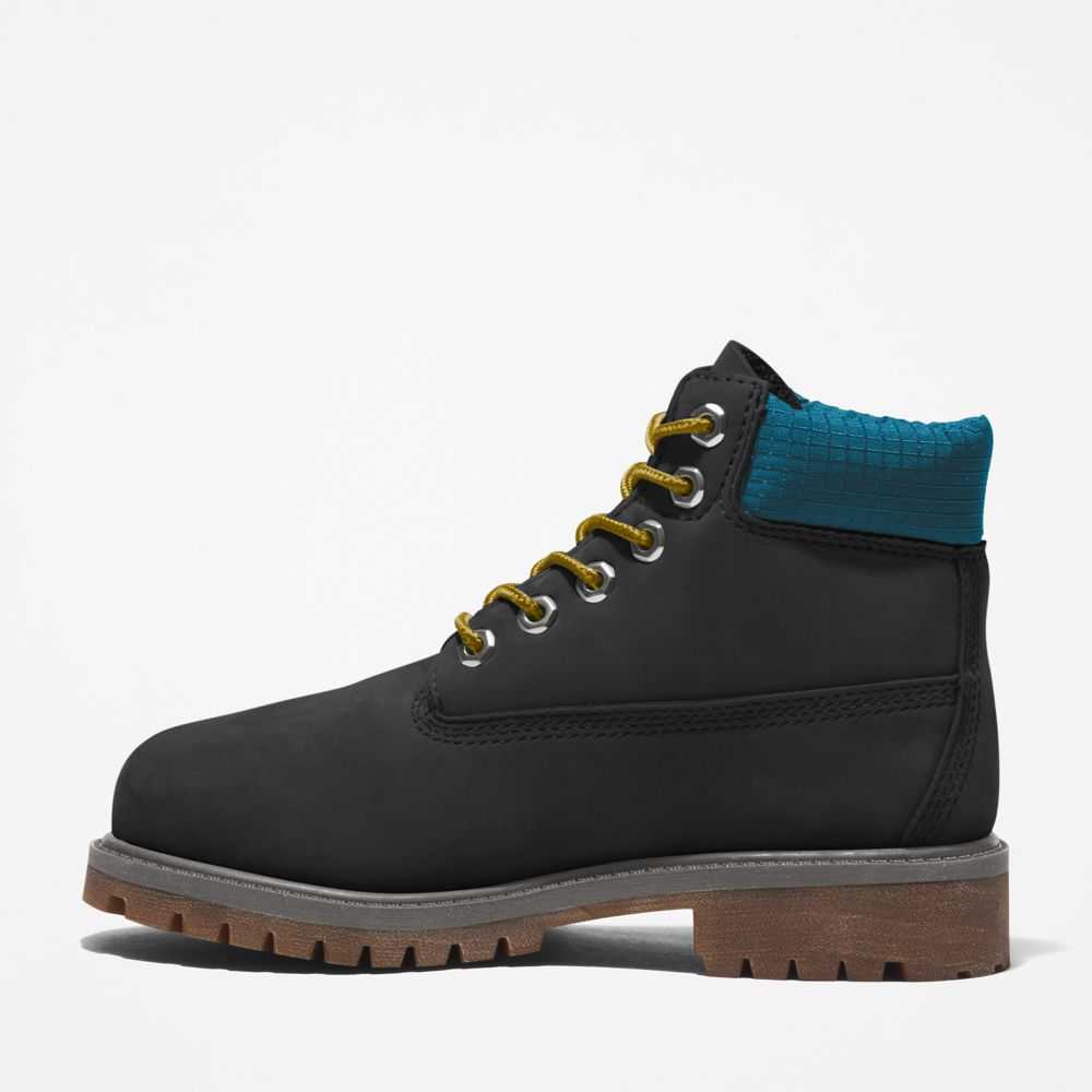 Buty Wodoodporne Dziecięce Timberland Pro Premium 6 Inch Czarne Niebieskie | Polska-3295176