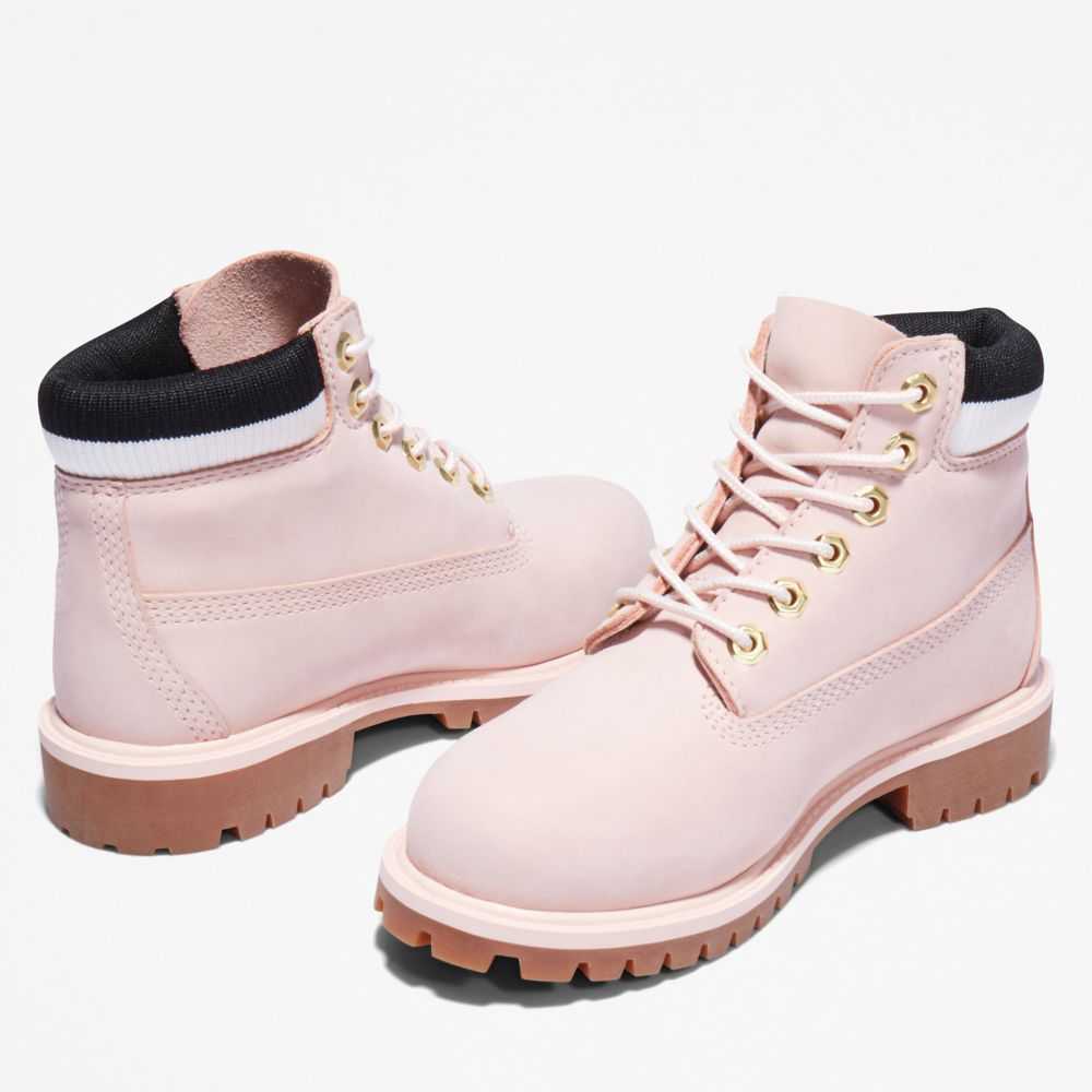 Buty Wodoodporne Dziecięce Timberland Pro Premium 6 Inch Głęboka Różowe Czarne | Polska-3691857