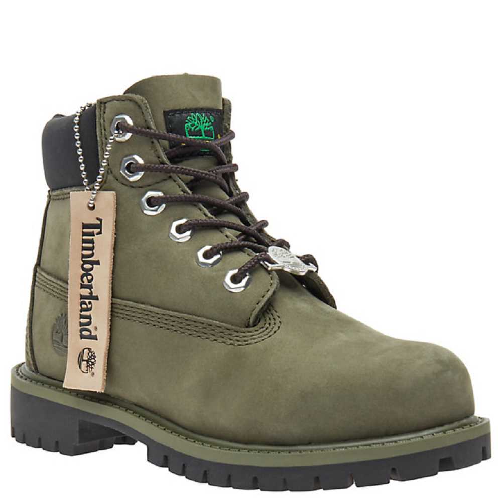 Buty Wodoodporne Dziecięce Timberland Pro Premium 6 Inch Ciemny Zielone | Polska-6421970