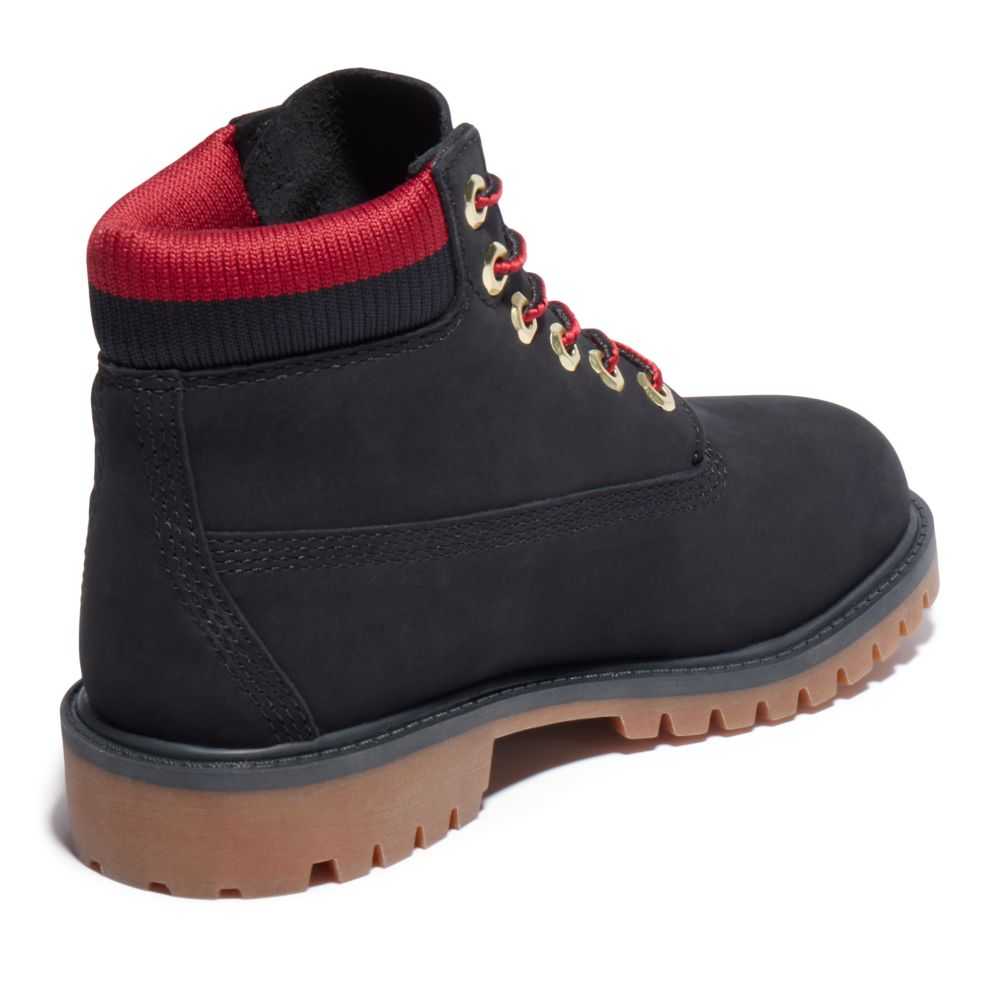 Buty Wodoodporne Dziecięce Timberland Pro Premium 6 Inch Czarne Czerwone | Polska-9375061