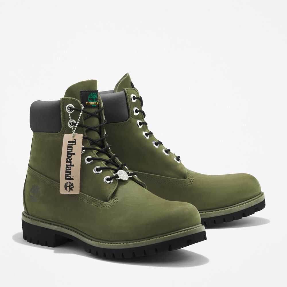 Buty Wodoodporne Męskie Timberland Pro Premium 6 Inch Ciemny Zielone | Polska-6219380