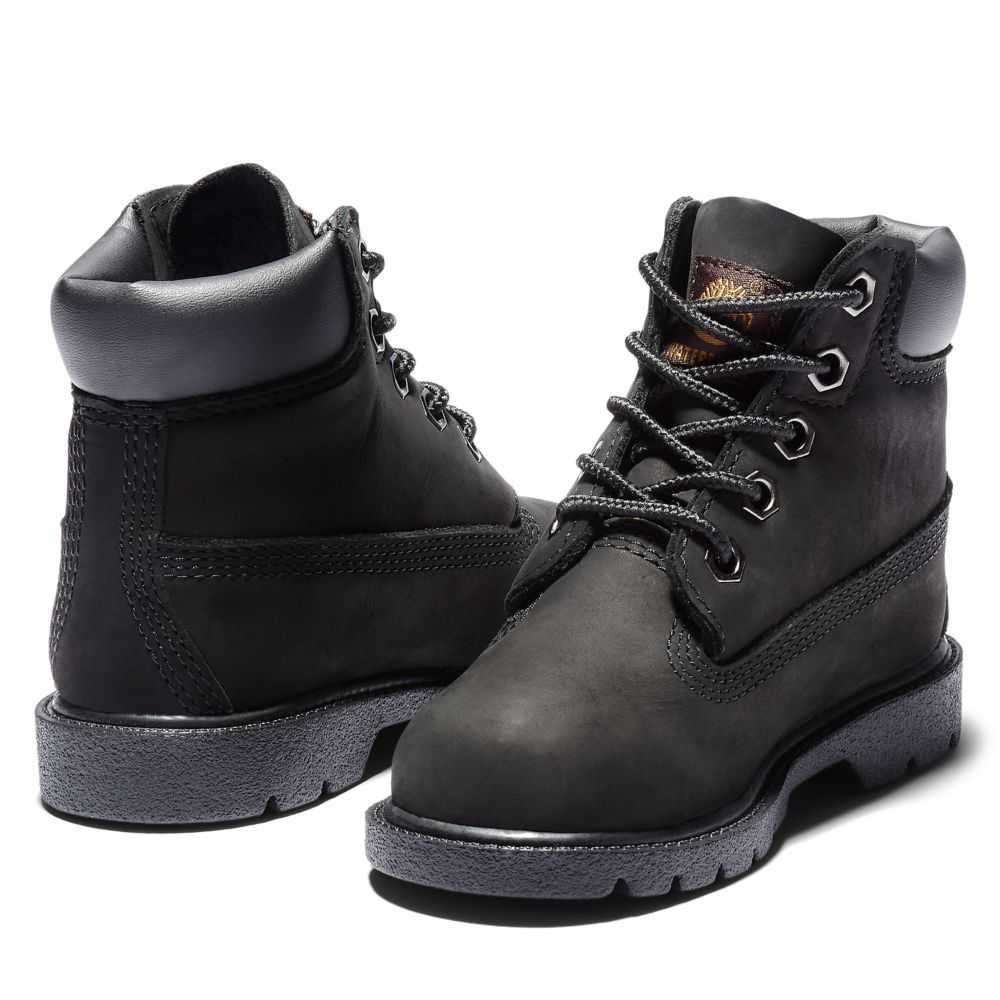 Buty Zimowe Dziecięce Timberland Pro Klasyczne 6 Inch Czarne | Polska-0965731