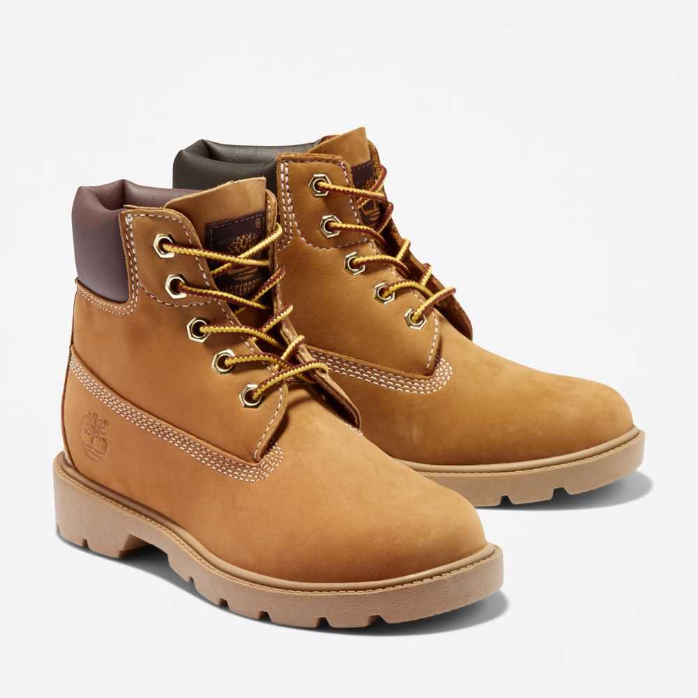 Buty Zimowe Dziecięce Timberland Pro Klasyczne 6 Inch Brązowe | Polska-3149286