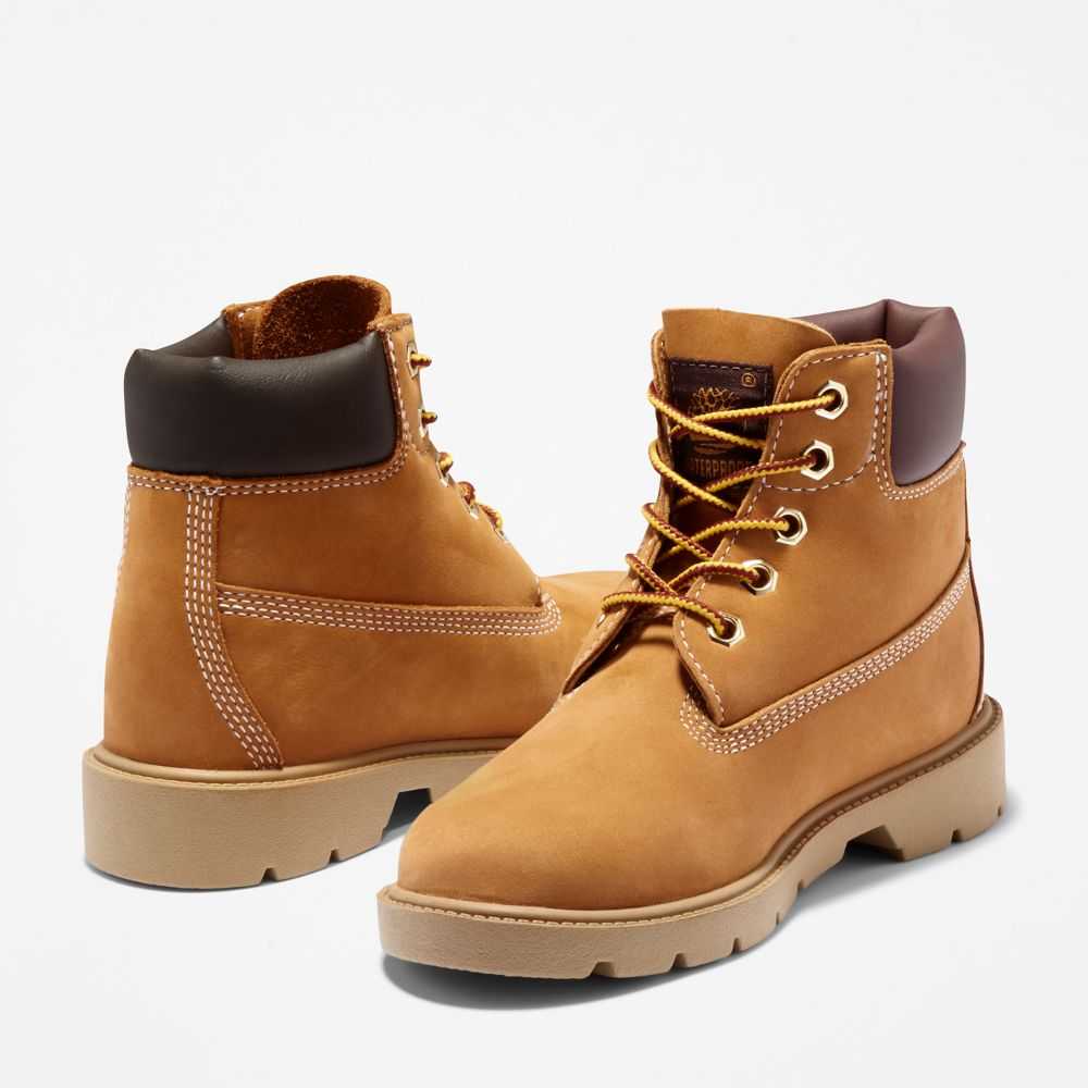 Buty Zimowe Dziecięce Timberland Pro Klasyczne 6 Inch Brązowe | Polska-3149286