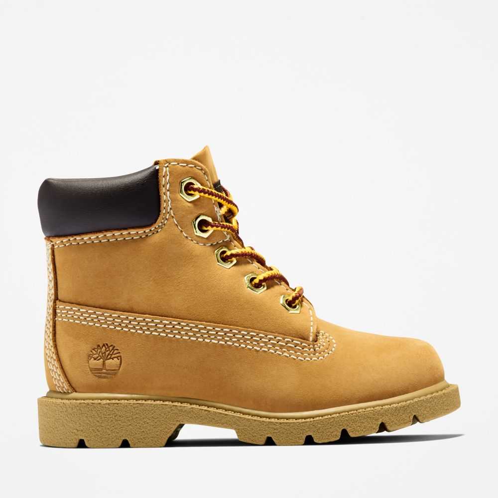 Buty Zimowe Dziecięce Timberland Pro Klasyczne 6 Inch Brązowe | Polska-3245769