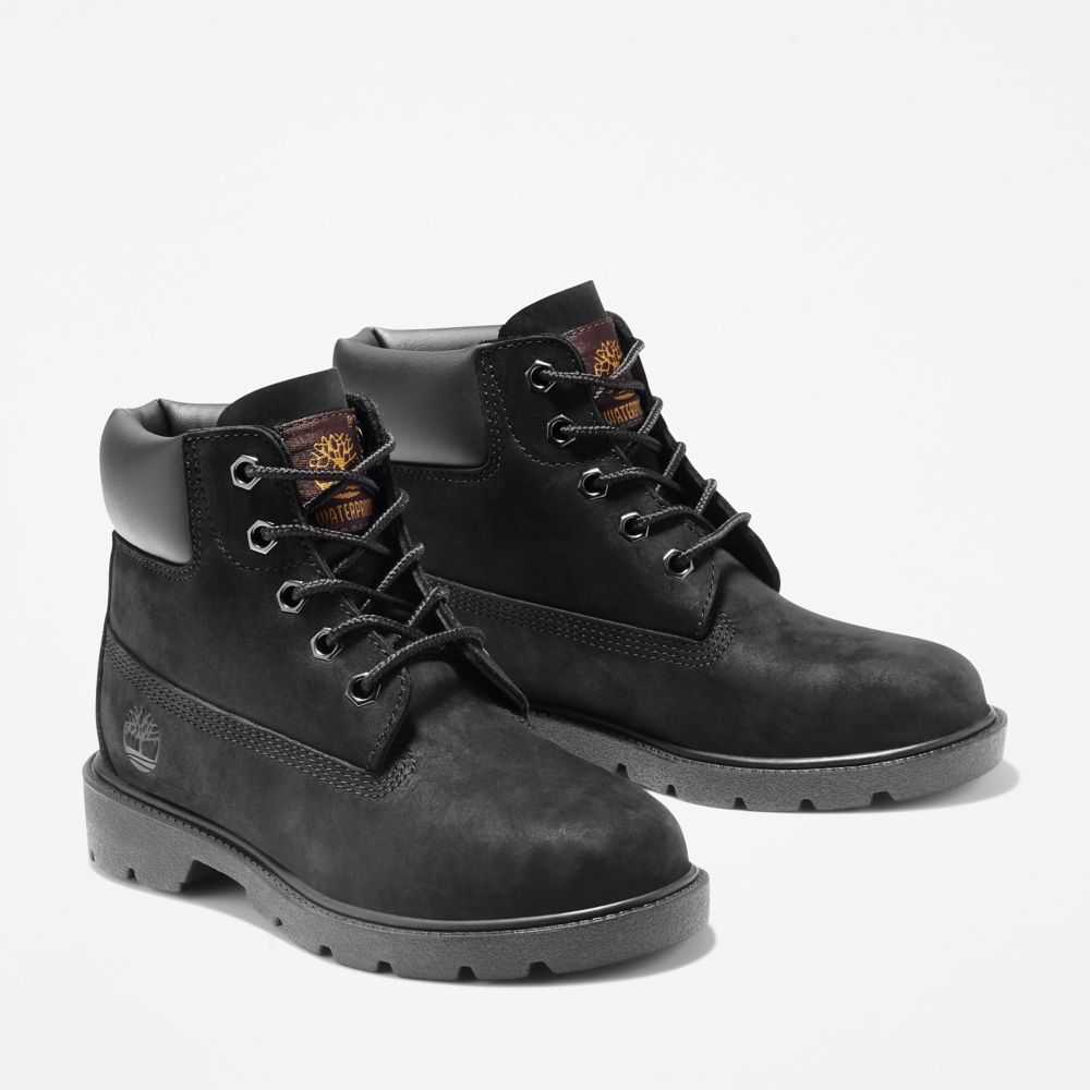 Buty Zimowe Dziecięce Timberland Pro Klasyczne 6 Inch Czarne | Polska-9471035