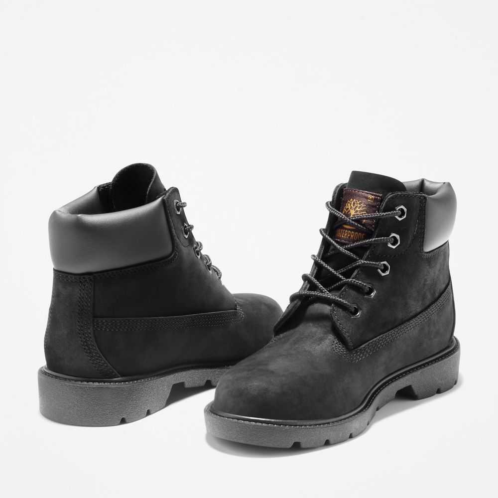 Buty Zimowe Dziecięce Timberland Pro Klasyczne 6 Inch Czarne | Polska-9471035