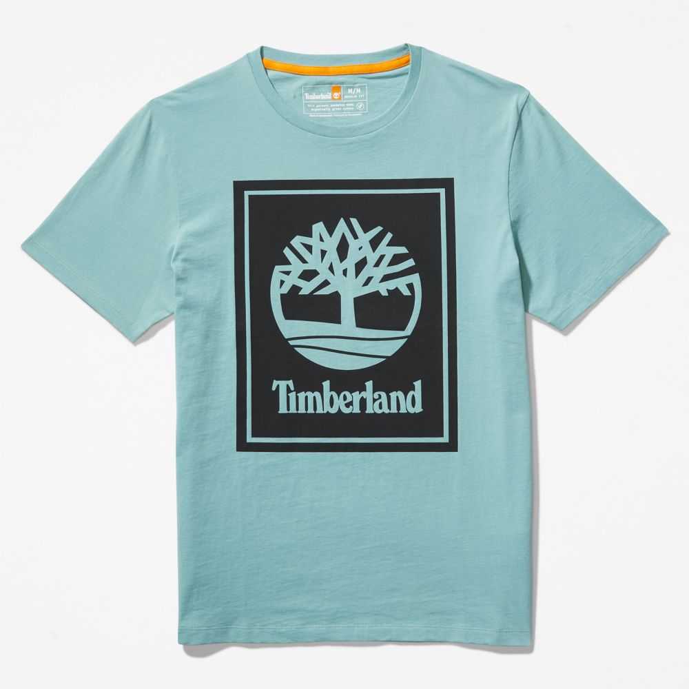 Koszulki Damskie Timberland Pro Logo Niebieskie Czarne | Polska-1085974